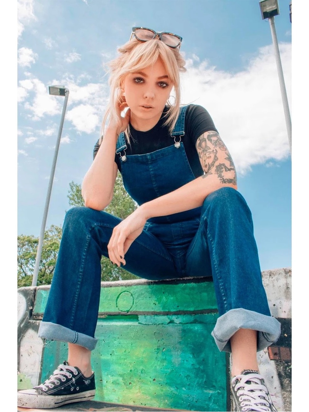 Madcap England Bellbottom Blues Dungaree Flares Denim Overalls Jumpsuit